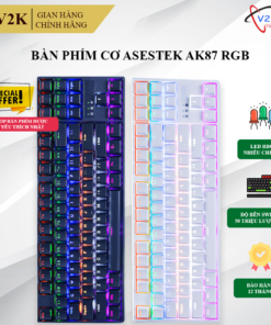 BÀN PHÍM CƠ ASESTEK AK87 RGB BLACK BLUE SWITCH